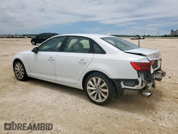 2017 Audi A4 Premium with VIN WAUGNAF41HN019796, listed as a Copart auction lot 58241845 with 56,141 mi miles and Salvage title. Bid and sale history available at DreamBid. Image 2.