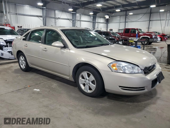 2008 Chevrolet Impala LT with VIN 2G1WT58KX81335621, listed as a Copart auction lot 52862045 with 184,058 mi miles and Salvage Title. Bid and sale history available at DreamBid. Image 4.