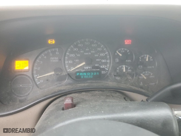 2001 Chevrolet Tahoe LT with VIN 1GNEC13T51R197521, listed as a Copart auction lot 51053265 with 319,590 mi miles and Salvage Title. Bid and sale history available at carsss.com. Image 9.