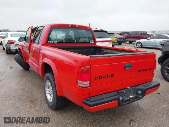 2004 Dodge Dakota Sport with VIN 1D7HL38KX4S657177, listed as a IAAI auction lot 41534575 with 38,802 mi miles. Bid and sale history available at carsss.com. Image 3.