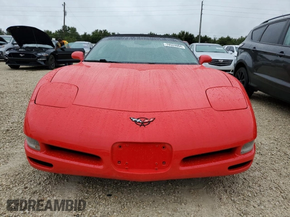 2002 Chevrolet Corvette with VIN 1G1YY32G725110548, listed as a Copart auction lot 74524004 with 0 mi miles and Salvage Title. Bid and sale history available at carsss.com. Image 5.