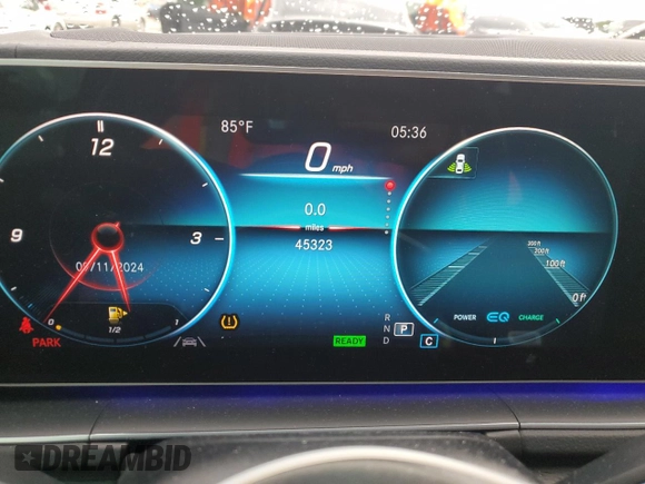 2022 Mercedes-Benz GLS 450 with VIN 4JGFF5KE7NA648429, listed as a Copart auction lot 70224934 with 45,323 mi miles and Salvage Title. Bid and sale history available at DreamBid. Image 9.