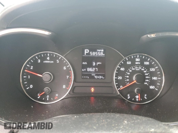 2017 Kia Forte LX with VIN KNAFK5A80H5699440, listed as a Copart auction lot 46067035 with 75,434 mi miles and Salvage Title. Bid and sale history available at carsss.com. Image 9.