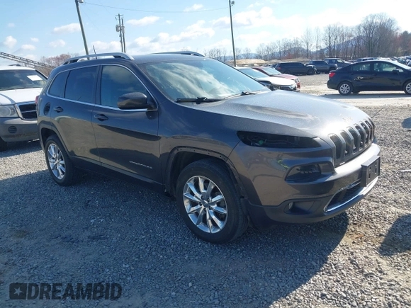 2016 Jeep Cherokee Limited with VIN 1C4PJMDB9GW321735, listed as a IAAI auction lot 41886999 with 62,604 mi miles. Bid and sale history available at carsss.com. Image 1.