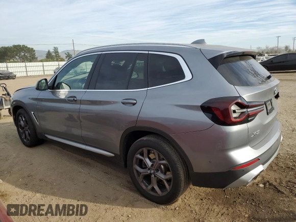 2024 BMW X3 xDrive30i with VIN 5UX53DP00R9W73386, listed as a Copart auction lot 42703305 with 6,861 mi miles and Salvage Title. Bid and sale history available at carsss.com. Image 2.