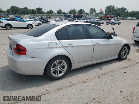 2008 BMW 3 Series 328i with VIN WBAVC53538FZ88429, listed as a Copart auction lot 57615095 with Not provided miles and Clean title. Bid and sale history available at DreamBid. Image 3.