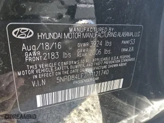 2017 Hyundai Elantra SE with VIN 5NPD84LF7HH121740, listed as a Copart auction lot 48161265 with 0 mi miles and Clean Title. Bid and sale history available at carsss.com. Image 8.