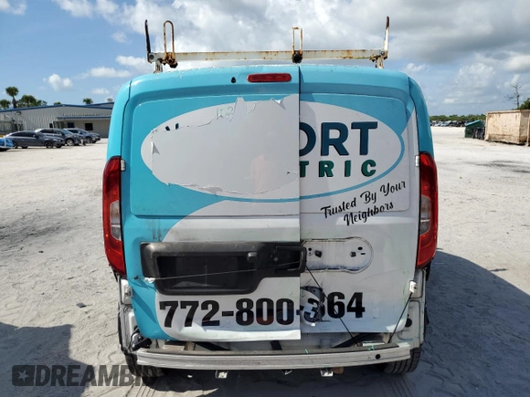 2016 Ram ProMaster City Cargo Tradesman with VIN ZFBERFAT0G6B52042, listed as a Copart auction lot 61444835 with 143,723 mi miles and Salvage title. Bid and sale history available at DreamBid. Image 6.