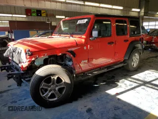 2021 Jeep Wrangler Unlimited Sport Altitude with VIN 1C4HJXDN3MW645713, listed as a Copart auction lot 86292884 with 58,072 mi miles and Salvage title. Bid and sale history available at DreamBid. Image 1.