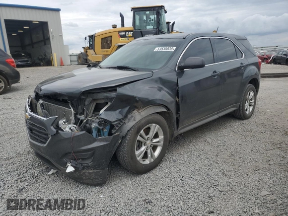 2017 Chevrolet Equinox LS z VIN 2GNALBEK9H1583466, wystawiony jako Copart lot #53538525 z przebiegiem 98 388 mil mil oraz Szkoda całkowita • Salvage title. Historia ofert i sprzedaży dostępna na DreamBid. Obrazek 1.