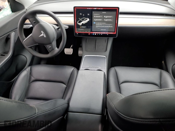 2022 Tesla Model Y Performance with VIN 7SAYGDEF7NF311990, listed as a Copart auction lot 43705395 with 25,651 mi miles and Salvage Title. Bid and sale history available at DreamBid. Image 8.