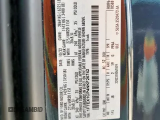 2022 Ford F-150 XL z VIN 1FTEX1CP4NKF26742, wystawiony jako Copart lot #63074985 z przebiegiem 85 801 mil mil oraz Szkoda całkowita • Salvage title. Historia ofert i sprzedaży dostępna na DreamBid. Obrazek 12.