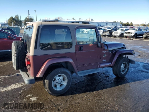 2001 Jeep Wrangler Sahara with VIN 1J4FA59S41P301365, listed as a Copart auction lot 87701675 with 134,081 mi miles and Salvage Title. Bid and sale history available at carsss.com. Image 3.