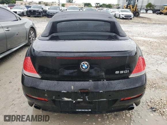 2007 BMW 6 Series 650i z VIN WBAEK135X7CN83213, wystawiony jako Copart lot #74944794 z przebiegiem Nie podano mil oraz Czysty tytuł • Clean title. Historia ofert i sprzedaży dostępna na DreamBid. Obrazek 6.