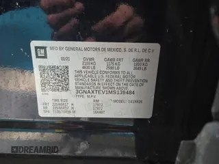 2021 Chevrolet Equinox LT with VIN 3GNAXTEV1MS139484, listed as a IAAI auction lot 42231755 with 69,207 mi miles and . Bid and sale history available at DreamBid. Image 31.