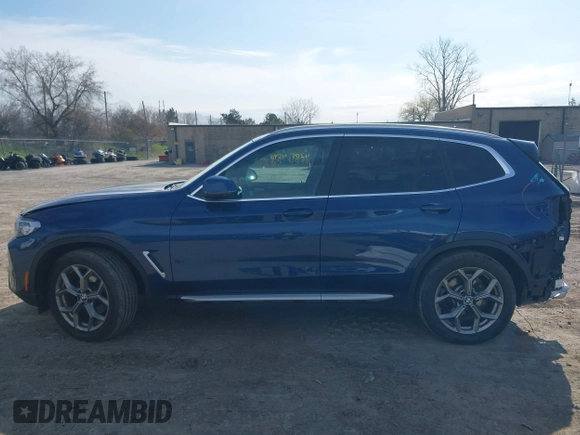 2023 BMW X3 xDrive30i with VIN 5UX53DP00P9R59770, listed as a IAAI auction lot 42054590 with 21,287 mi miles and . Bid and sale history available at DreamBid. Image 15.