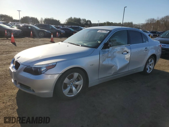 2006 BMW 5 Series 530i with VIN WBANE73526CM30060, listed as a Copart auction lot 49921775 with 168,962 mi miles and Salvage Title. Bid and sale history available at carsss.com. Image 1.