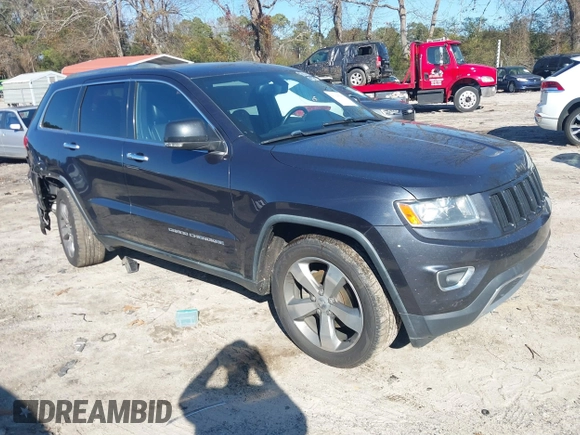 2014 Jeep Grand Cherokee Limited with VIN 1C4RJEBT5EC189033, listed as a IAAI auction lot 41156781 with 126,367 mi miles and . Bid and sale history available at DreamBid. Image 1.