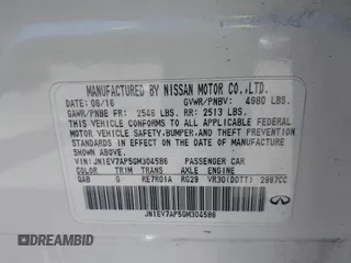 2016 Infiniti Q50 3.0t Premium with VIN JN1EV7AP5GM304586, listed as a IAAI auction lot 41841233 with 103,051 mi miles. Bid and sale history available at carsss.com. Image 9.