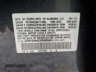 2014 Acura MDX Technology with VIN 5FRYD4H63EB005045, listed as a Copart auction lot 64413825 with 252,632 mi miles and Salvage title. Bid and sale history available at DreamBid. Image 13.