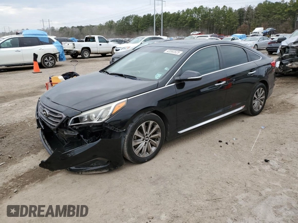 2017 Hyundai Sonata Sport with VIN 5NPE34AF8HH582578, listed as a Copart auction lot 43560525 with Not Provided miles and Salvage Title. Bid and sale history available at carsss.com. Image 1.
