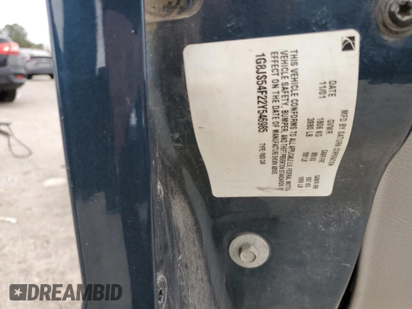 2002 Saturn LS z VIN 1G8JS54F22Y546985, wystawiony jako Copart lot #88300345 z przebiegiem 220 111 mil mil oraz Szkoda całkowita • Salvage title. Historia ofert i sprzedaży dostępna na DreamBid. Obrazek 12.