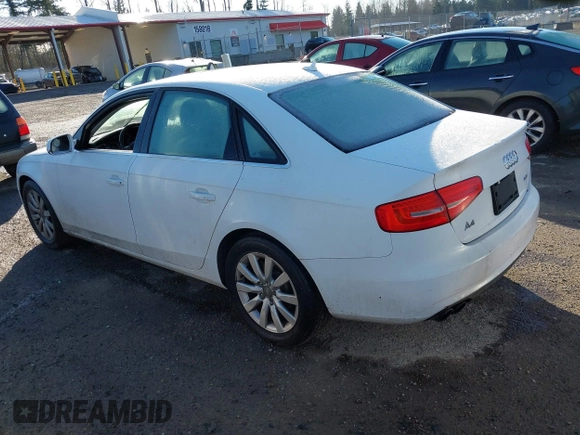 2013 Audi A4 Premium with VIN WAUAFAFL7DN010475, listed as a IAAI auction lot 41669440 with 126,167 mi miles. Bid and sale history available at carsss.com. Image 3.