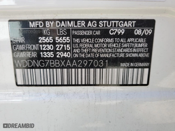 2010 Mercedes-Benz S-Class S 550 with VIN WDDNG7BBXAA297031, listed as a Copart auction lot 87528915 with 0 mi miles and Salvage Title. Bid and sale history available at carsss.com. Image 12.