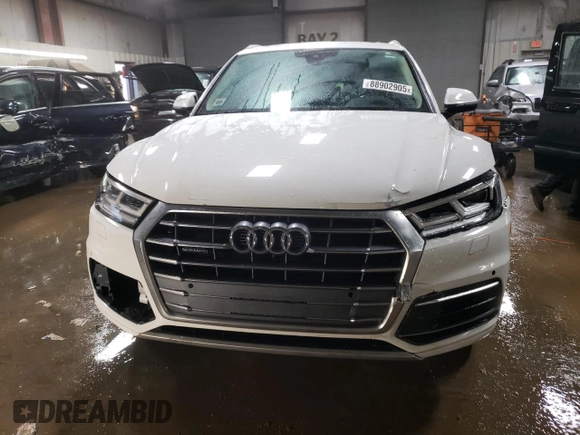 2018 Audi Q5 Premium Plus with VIN WA1BNAFY2J2007240, listed as a Copart auction lot 88902905 with 83,180 mi miles and Salvage Title. Bid and sale history available at carsss.com. Image 5.