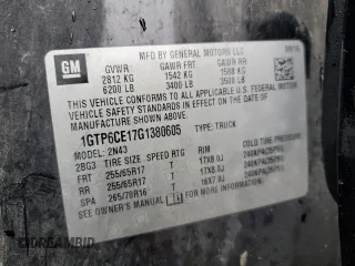 2016 GMC Canyon z VIN 1GTP6CE17G1380605, wystawiony jako Copart lot #88750975 z przebiegiem 102 571 mil mil oraz Szkoda całkowita • Salvage title. Historia ofert i sprzedaży dostępna na DreamBid. Obrazek 12.