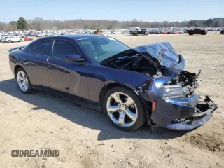 2015 Dodge Charger SXT with VIN 2C3CDXHG5FH744794, listed as a Copart auction lot 48576845 with 139,940 mi miles and Salvage Title. Bid and sale history available at DreamBid. Image 4.
