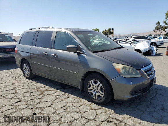2007 Honda Odyssey EX-L z VIN 5FNRL38677B424117, wystawiony jako Copart lot #58814235 z przebiegiem 188 908 mil mil oraz Szkoda całkowita • Salvage title. Historia ofert i sprzedaży dostępna na DreamBid. Obrazek 4.