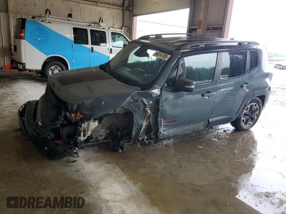 2016 Jeep Renegade Trailhawk with VIN ZACCJBCT6GPD51673, listed as a Copart auction lot 56514105 with 70,891 mi miles and Salvage title. Bid and sale history available at DreamBid. Image 1.