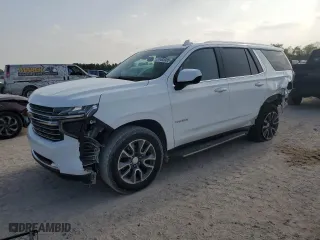 2021 Chevrolet Tahoe LT with VIN 1GNSCNKD5MR402845, listed as a Copart auction lot 51485385 with 68,369 mi miles and Salvage Title. Bid and sale history available at carsss.com. Image 1.