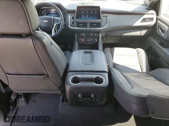 2023 Chevrolet Suburban Premier with VIN 1GNSCFKD3PR476310, listed as a Copart auction lot 53097665 with 38,392 mi miles and Salvage title. Bid and sale history available at DreamBid. Image 8.