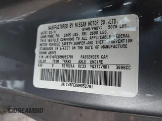 2011 Infiniti G37 with VIN JN1CV6FE8BM952781, listed as a IAAI auction lot 42144510 with 88,126 mi miles. Bid and sale history available at carsss.com. Image 9.