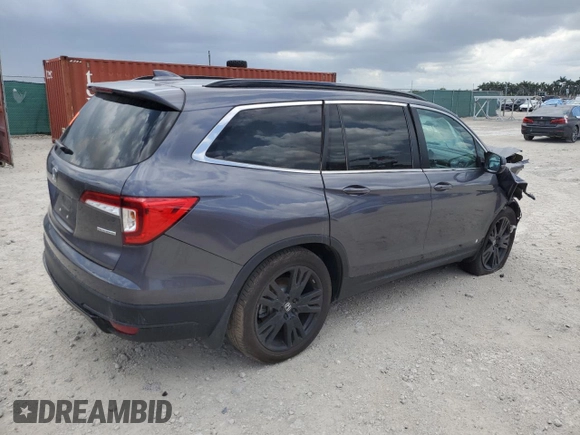 2022 Honda Pilot Special Edition with VIN 5FNYF5H22NB001986, listed as a Copart auction lot 51151045 with Not Provided miles and Salvage Title. Bid and sale history available at DreamBid. Image 3.