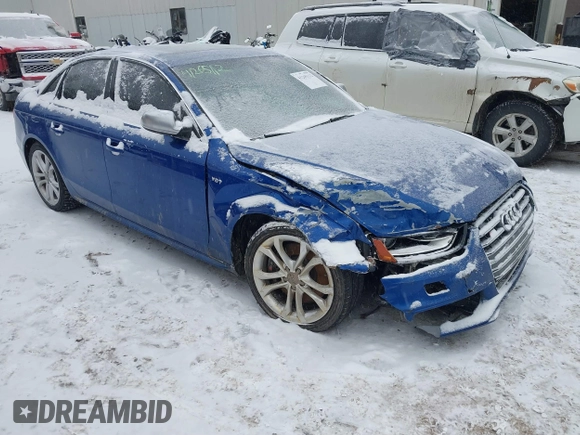 2015 Audi S4 Premium Plus with VIN WAUDGAFLXFA114706, listed as a IAAI auction lot 41265112 with 187,592 mi miles. Bid and sale history available at carsss.com. Image 1.
