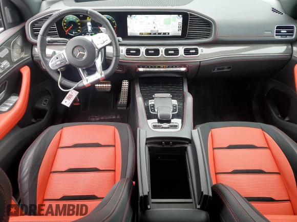 2022 Mercedes-Benz GLE 53 AMG with VIN 4JGFD6BBXNA743519, listed as a Copart auction lot 48021485 with 19,574 mi miles and Salvage title. Bid and sale history available at DreamBid. Image 8.