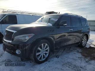 2014 Infiniti QX80 with VIN JN8AZ2NE9E9063857, listed as a Copart auction lot 44725905 with 155,987 mi miles and Salvage Title. Bid and sale history available at carsss.com. Image 1.