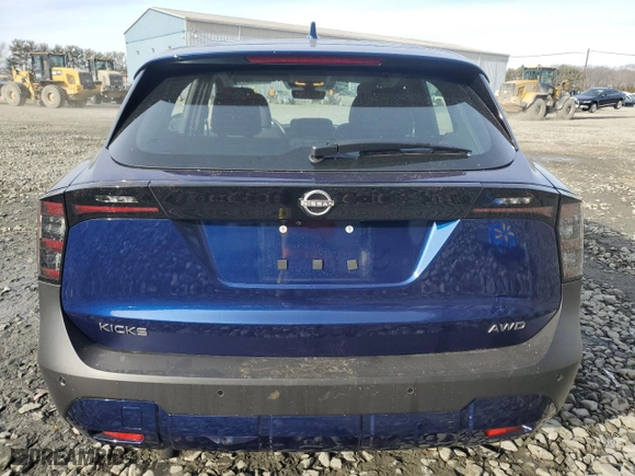 2025 Nissan Kicks S with VIN 3N8AP6BB2SL318939, listed as a Copart auction lot 44198115 with 1,055 mi miles and Salvage Title. Bid and sale history available at carsss.com. Image 6.