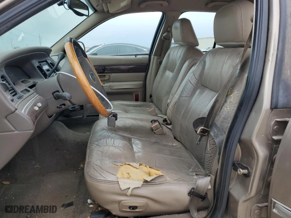 2004 Mercury Grand Marquis LS Premium with VIN 2MEHM75WX4X633818, listed as a Copart auction lot 89189425 with 165,006 mi miles and Salvage Title. Bid and sale history available at carsss.com. Image 7.