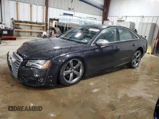2014 Audi S8 with VIN WAUD2AFD3EN004210, listed as a Copart auction lot 50205735 with 31,952 mi miles and Salvage Title. Bid and sale history available at carsss.com. Image 1.