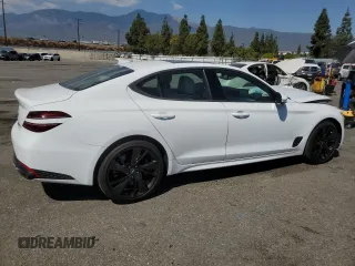 2023 Genesis G70 3.3T with VIN KMTG54TE3PU124511, listed as a Copart auction lot 74132184 with 2,534 mi miles and Salvage Title. Bid and sale history available at DreamBid. Image 3.