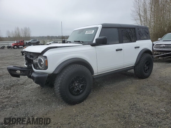 2022 Ford Bronco with VIN 1FMEE5BP7NLB60151, listed as a Copart auction lot 50958365 with 24,594 mi miles and Salvage Title. Bid and sale history available at DreamBid. Image 1.