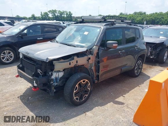 2017 Jeep Renegade Trailhawk with VIN ZACCJBCB7HPG42238, listed as a IAAI auction lot 42562113 with 105,045 mi miles and . Bid and sale history available at DreamBid. Image 17.