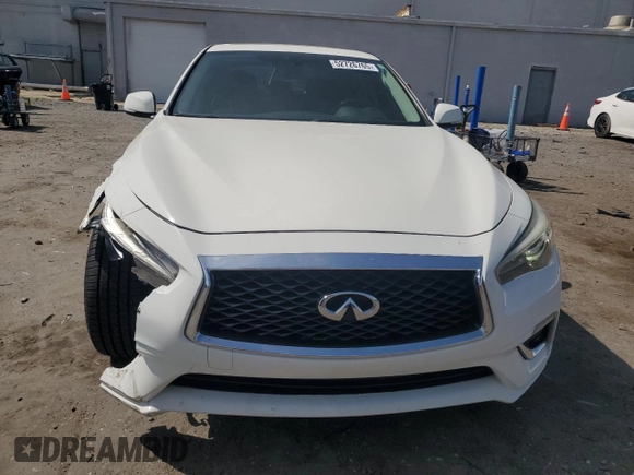 2018 Infiniti Q50 Luxe with VIN JN1EV7AP8JM360903, listed as a Copart auction lot 52726765 with 118,107 mi miles and Salvage Title. Bid and sale history available at DreamBid. Image 5.