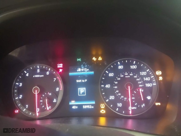 2019 Hyundai Sonata Sport with VIN 5NPE34AF6KH816918, listed as a IAAI auction lot 41451876 with 58,952 mi miles. Bid and sale history available at carsss.com. Image 7.