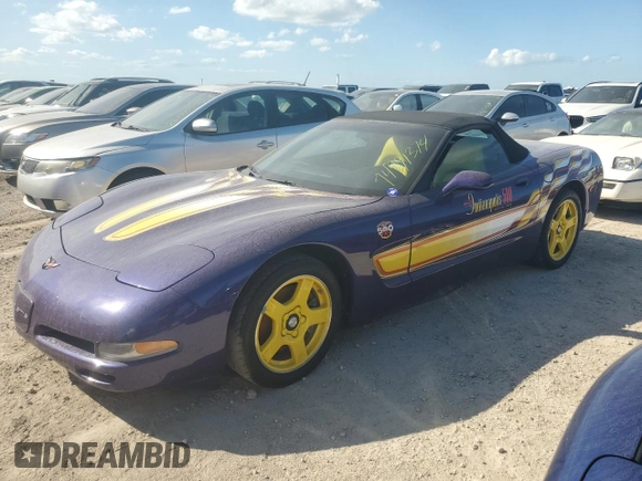1998 Chevrolet Corvette with VIN 1G1YY32G3W5117020, listed as a Copart auction lot 74991374 with 0 mi miles and Salvage Title. Bid and sale history available at carsss.com. Image 1.