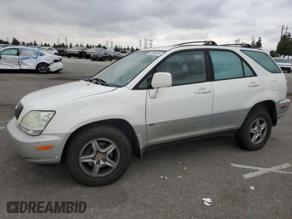 2002 Lexus RX 300 z VIN JTJGF10U220135051, wystawiony jako Copart lot #72284014 z przebiegiem 266 569 mil mil oraz Szkoda całkowita • Salvage title. Historia ofert i sprzedaży dostępna na DreamBid. Obrazek 1.